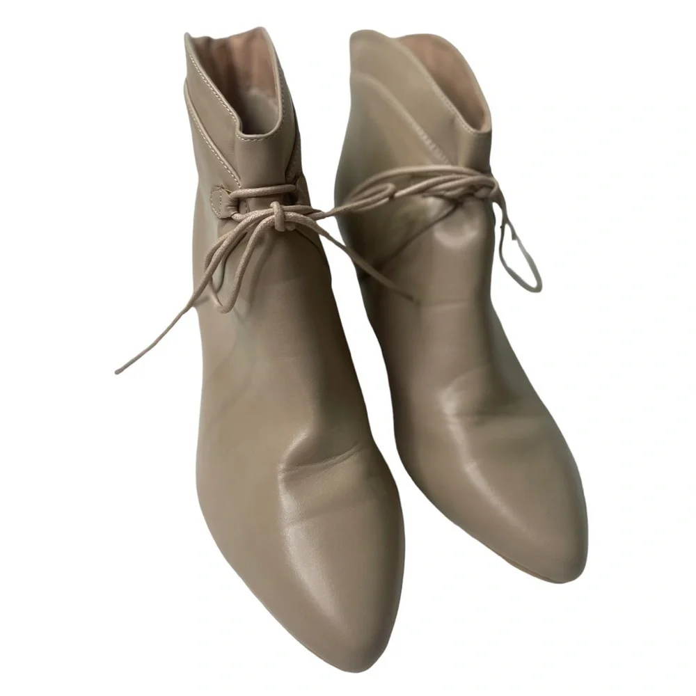 Allegra K Women’s Nude Colored Wedge Ankle Boots